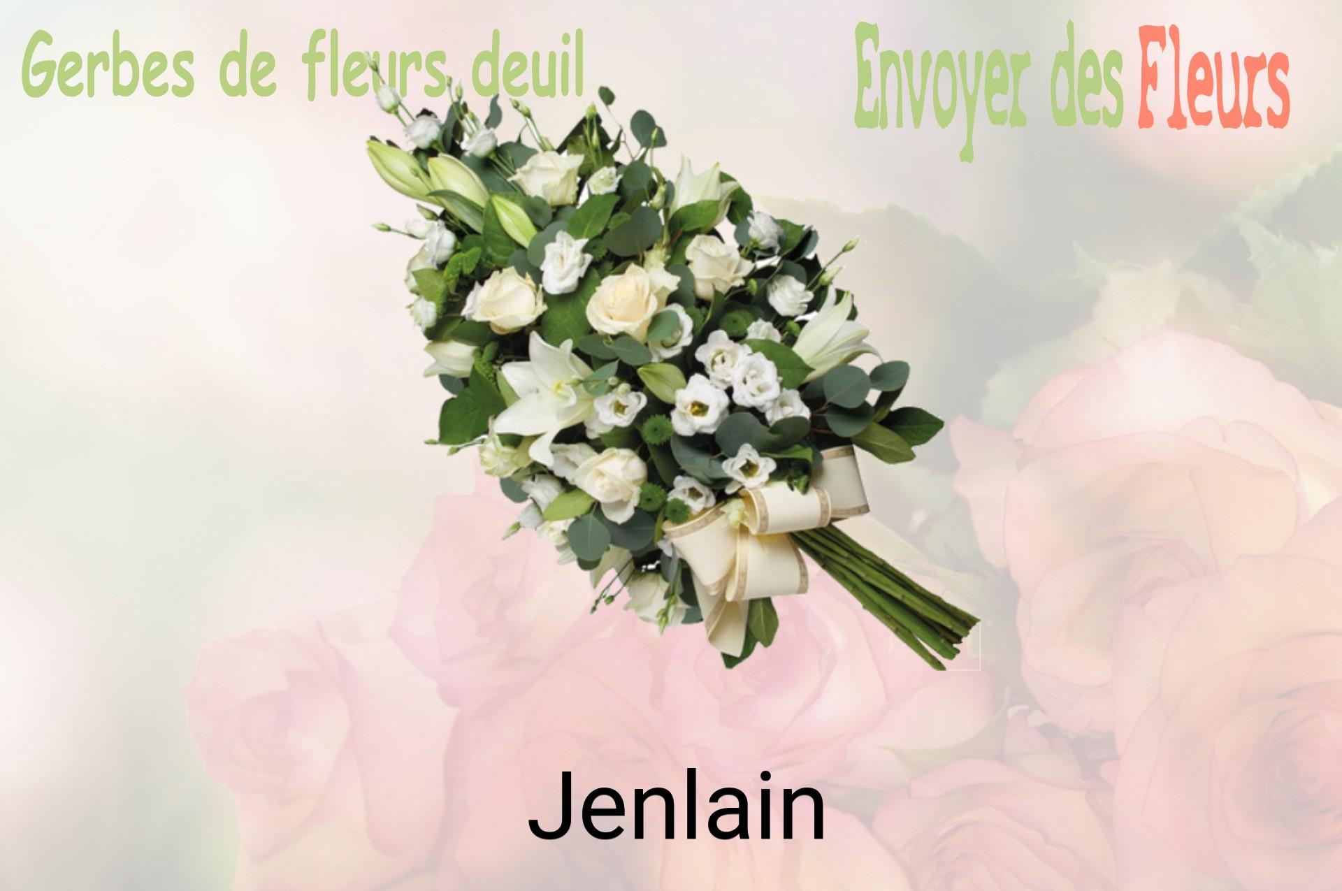 Gerbe de fleurs de deuil livrée à Jenlain